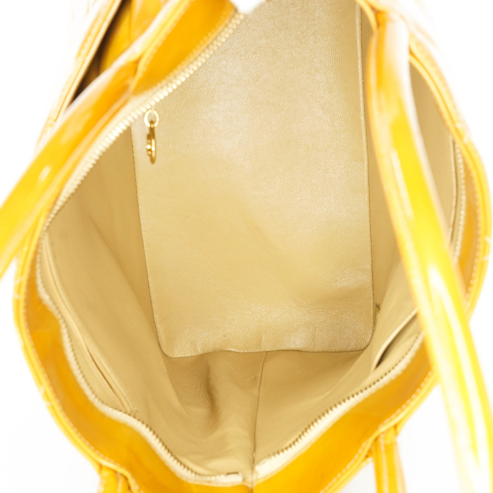 Auth Chanel Hand Bag Enamel Yellow #26809C46 - Picture 7 of 15